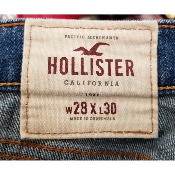 Hollister California Men Blue Jeans Denim Western Skinny Leg W 28" L 30" Ranch - Picture 6 of 8